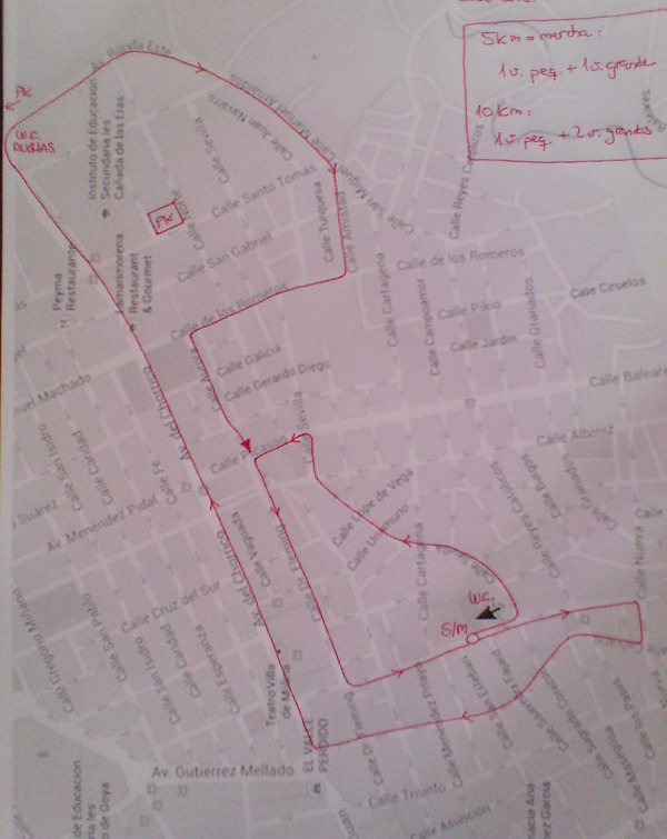 recorrido carrera 10 Km Sagrado Corazón de Molina de Segura, versión aprobada