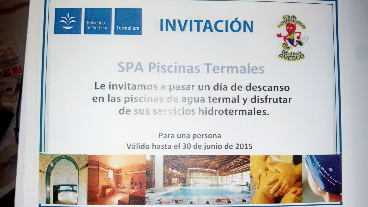 invitaciones al balneario de archena